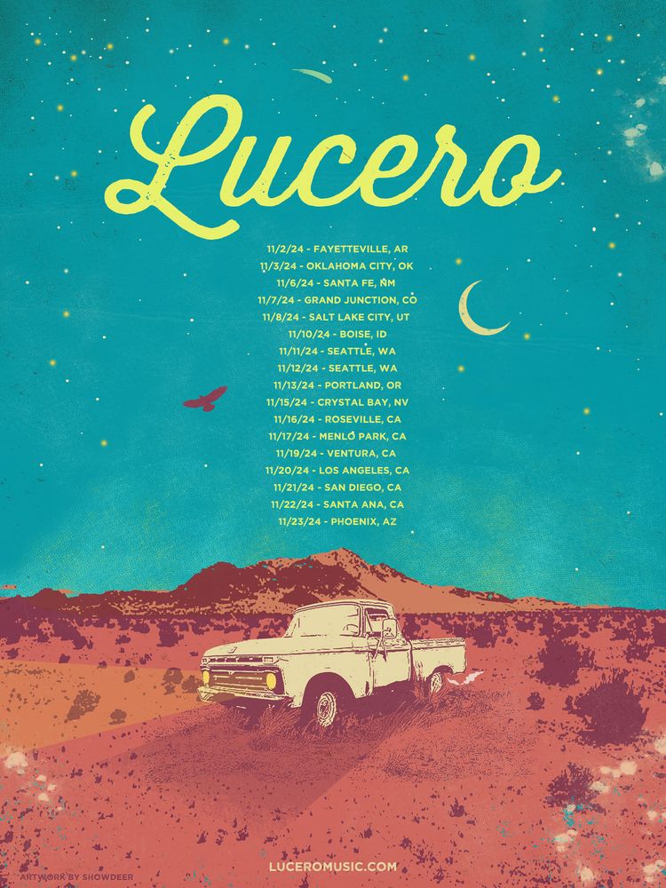Lucero, Vandoliers in Boise, ID — November 10, 2024 concert flyer Lucero, Vandoliers in Boise, ID — November 10, 2024 concert flyer