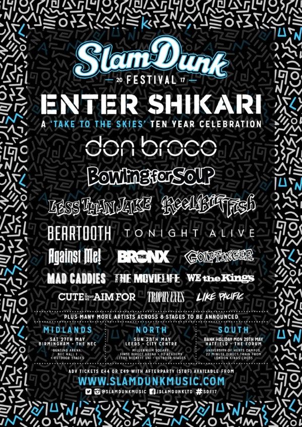Against Me!, THE ATARIS, The Bronx, and others at National Exhibition Centre in Birmingham, England — May 27, 2017 concert flyer
