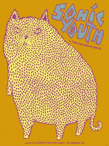 Sonic Youth, The Entrance Band at National in Richmond, VA — July 8, 2009 concert flyer Sonic Youth, The Entrance Band at National in Richmond, VA — July 8, 2009 concert flyer