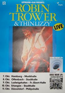 Thin Lizzy, Robin Trower at Friedrich Ebert Halle — October 9, 1976 concert flyer