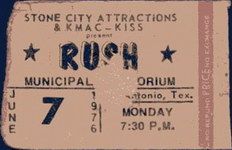 Thin Lizzy, Rush, Styx at Municipal Auditorium — June 7, 1976 concert flyer