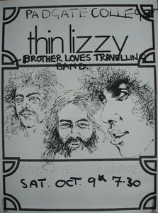 Thin Lizzy at Padgate College — October 9, 1971 concert flyer