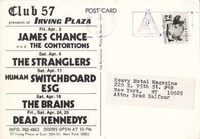 Dead Kennedys, Sick Kidz at Irving Plaza — April 25, 1981 concert flyer