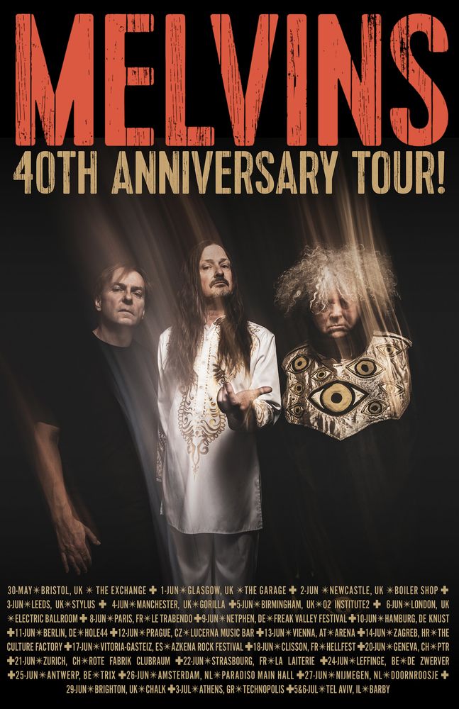 The Melvins, Vodka Juniors at Technopolis in Athens, Greece — July 3, 2023 concert flyer