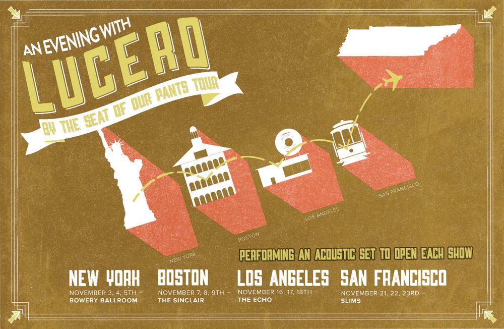 Lucero at Sinclair — November 7, 2014 concert flyer