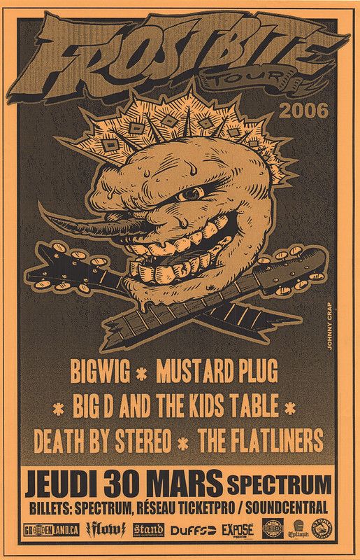 The Flatliners, Mustard Plug, Big Wig, and others at Spectrum in Montreal, Canada — March 30, 2006 concert flyer The Flatliners, Mustard Plug, Big Wig, and others at Spectrum in Montreal, Canada — March 30, 2006 concert flyer
