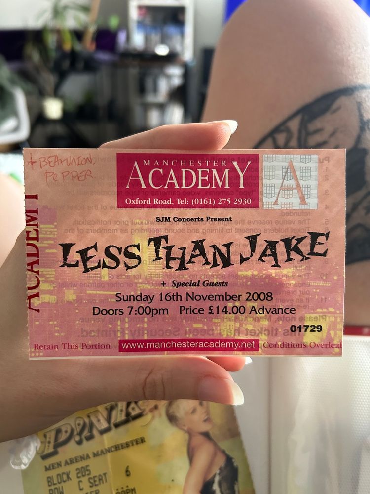 Less Than Jake, Paul Gilbert at Manchester Academy — November 16, 2008 concert flyer