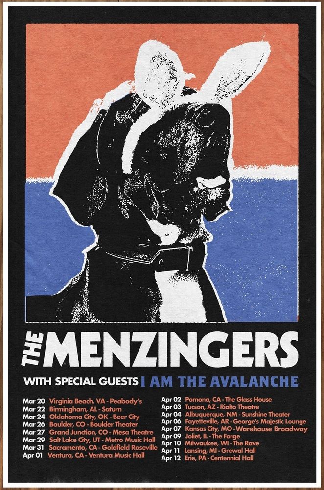 The Menzingers, I am the Avalanche, One Step Closer at Grewal Hall at 224 in Lansing, MI — April 11, 2026 concert flyer