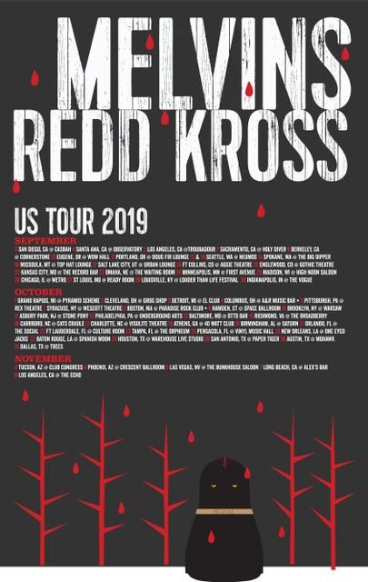 The Melvins at Cat's Cradle in Carrboro, NC — October 16, 2019 concert flyer The Melvins at Cat's Cradle in Carrboro, NC — October 16, 2019 concert flyer