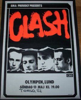 The Clash at Olympen — May 22, 1980 concert flyer