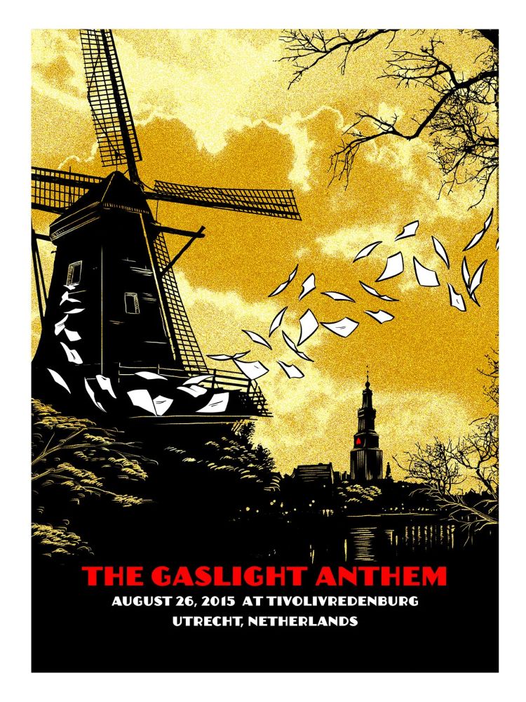 The Gaslight Anthem, Against Me! at Tivolivredenburg — August 26, 2015 concert flyer