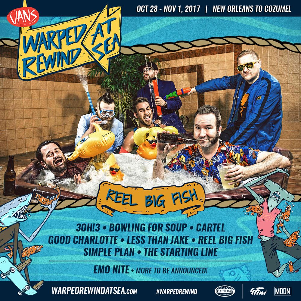 Reel Big Fish, Simple Plan, Story of the Year, and others at Norwegian Pearl in New Orleans, LA — October 28, 2017 concert flyer