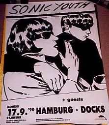 Sonic Youth at Docks — September 17, 1990 concert flyer