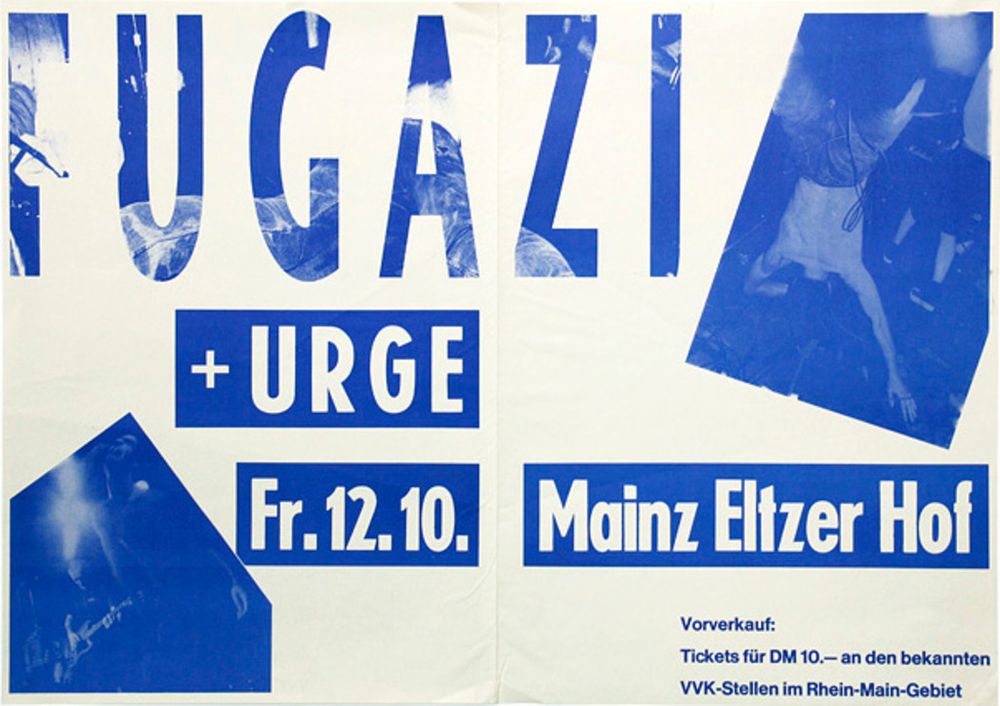 Fugazi at Eltzer Hoff in Mainz, Germany — October 12, 1990 concert flyer