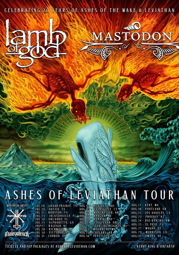 Mastodon, Kerry King at South Okanagan Events Centre in Penticton, Canada — August 16, 2024 concert flyer
