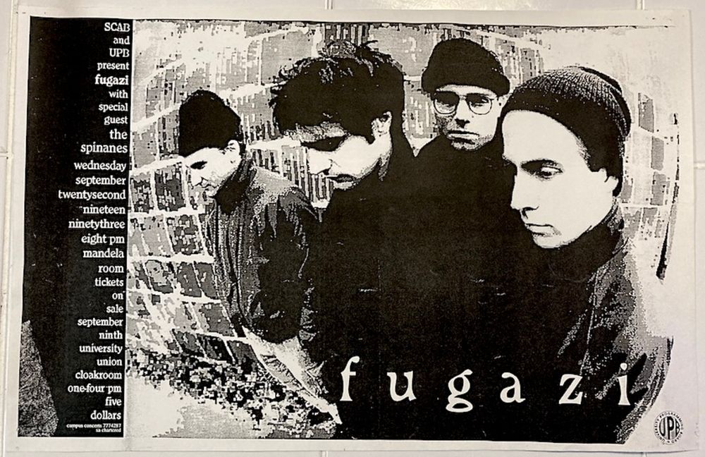 Fugazi at State University of New York at Binghamton in Vestal, NY — September 22, 1993 concert flyer