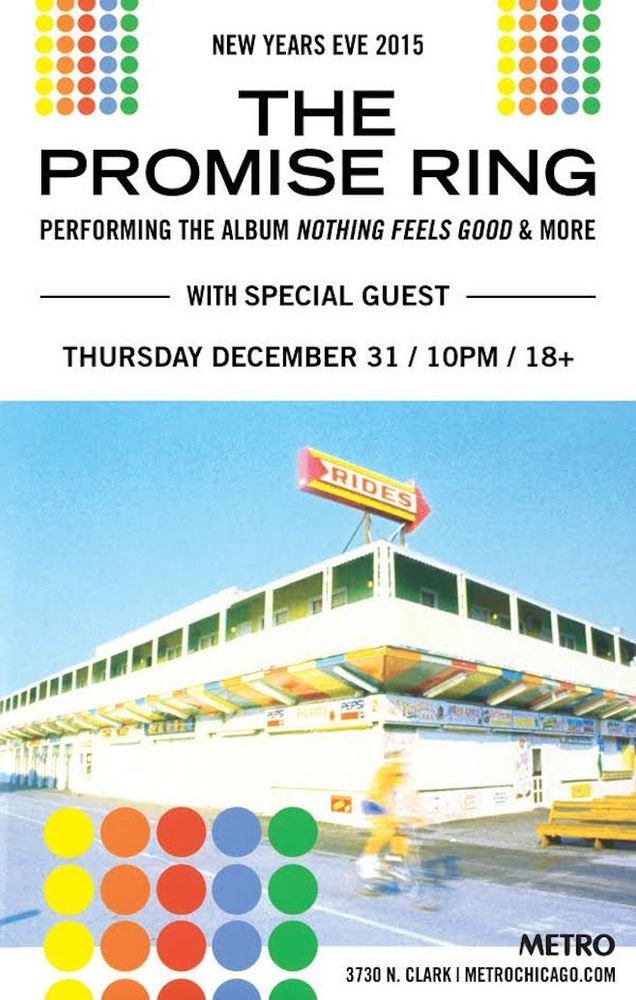 The Promise Ring at Metro in Chicago, IL — December 31, 2015 concert flyer