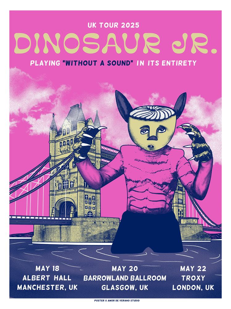 Dinosaur Jr., Naima Bock at Albert Hall Manchester in Manchester, England — May 18, 2025 concert flyer