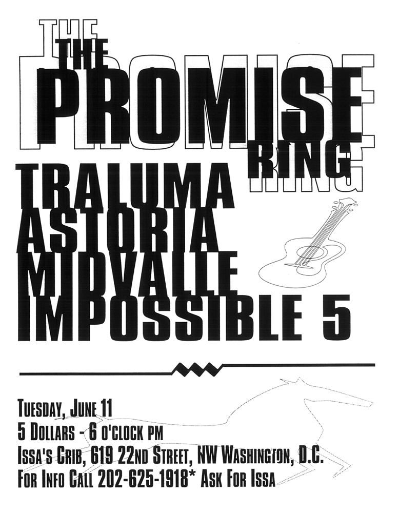 The Promise Ring at Happy Hardcore House in Washington, DC — June 11, 1996 concert flyer
