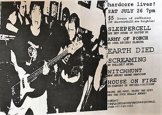 Witch Hunt, Army of Ponch, House on Fire, and others at The House of Suffering — July 26, 2003 concert flyer