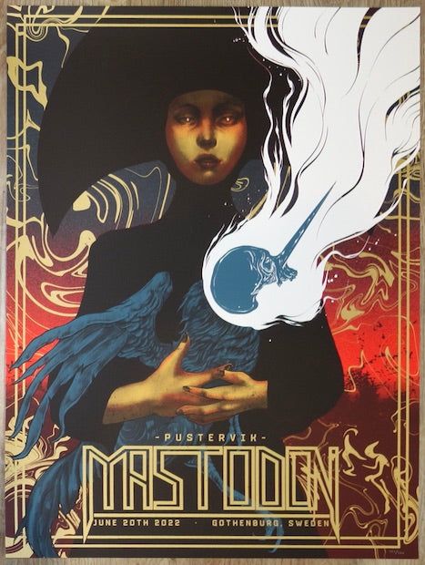Mastodon, Baroness, Bokassa at Pustervik in Gothenburg, Sweden — June 20, 2022 concert flyer