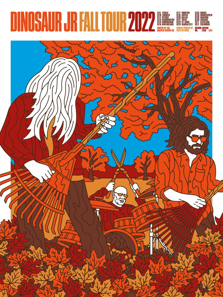 Dinosaur Jr., Ryley Walker at Columbus Athenaeum in Columbus, OH — October 2, 2022 concert flyer