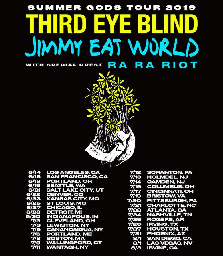 Jimmy Eat World, Third Eye Blind, Ra Ra Riot at Levitt Pavilion — June 22, 2019 concert flyer