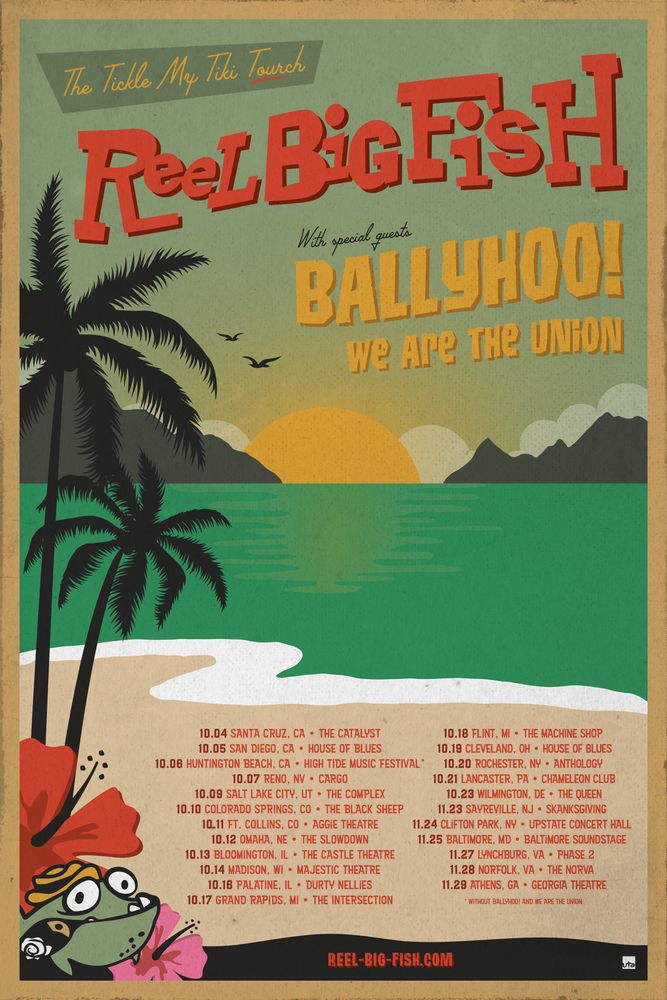 Reel Big Fish, Ballyhoo!, We Are the Union at COMPLEX — October 9, 2018 concert flyer
