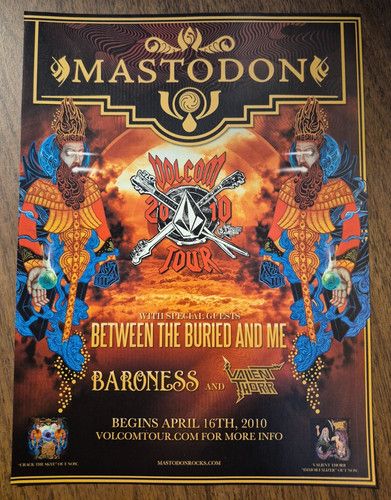 Mastodon, Between The Buried And Me, Valient Thorr, and others at Starland Ballroom in Sayreville, NJ — April 21, 2010 concert flyer