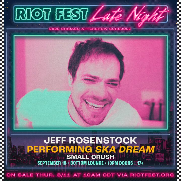 Jeff Rosenstock, Small Crush at Bottom Lounge in Chicago, IL — September 18, 2022 concert flyer