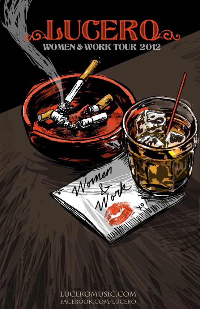 Lucero at Mr Small's in Millvale, PA — June 24, 2012 concert flyer
