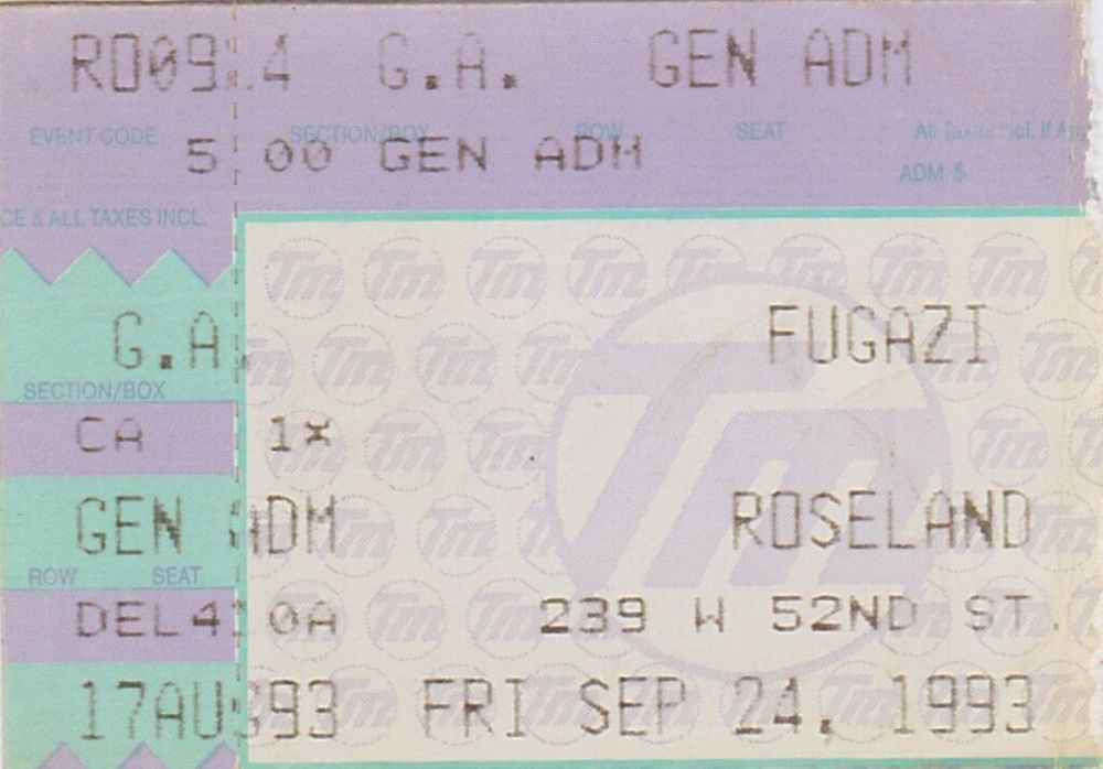 Jawbox, Fugazi, Mecca Normal at Roseland Ballroom — September 24, 1993 concert flyer