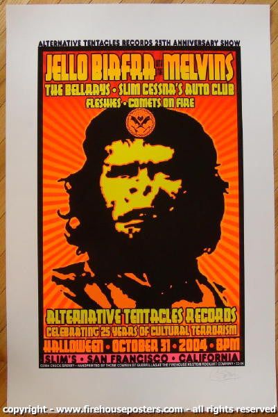 The Melvins, Jello Biafra, The Fleshies and More, and others at Slim's in San Francisco, CA — October 31, 2004 concert flyer The Melvins, Jello Biafra, The Fleshies and More, and others at Slim's in San Francisco, CA — October 31, 2004 concert flyer