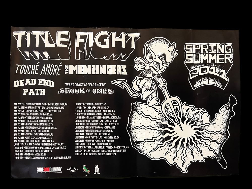 The Menzingers, Touché Amoré, Title Fight at Pine Box in Midland, TX — June 4, 2011 concert flyer