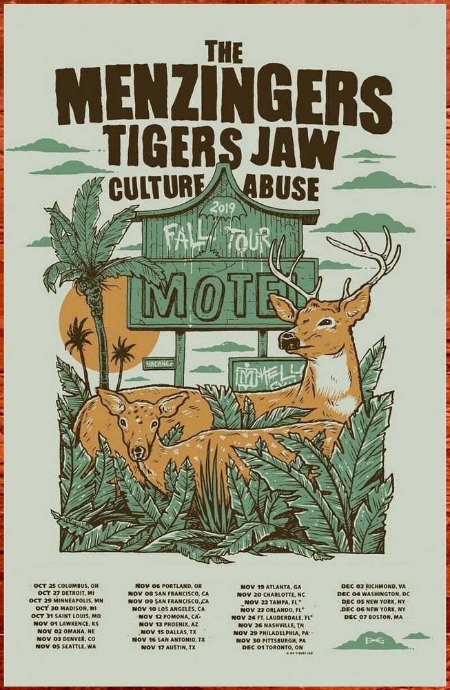 The Menzingers, Tigers Jaw, Culture Abuse at House of Blues in Boston, MA — December 7, 2019 concert flyer
