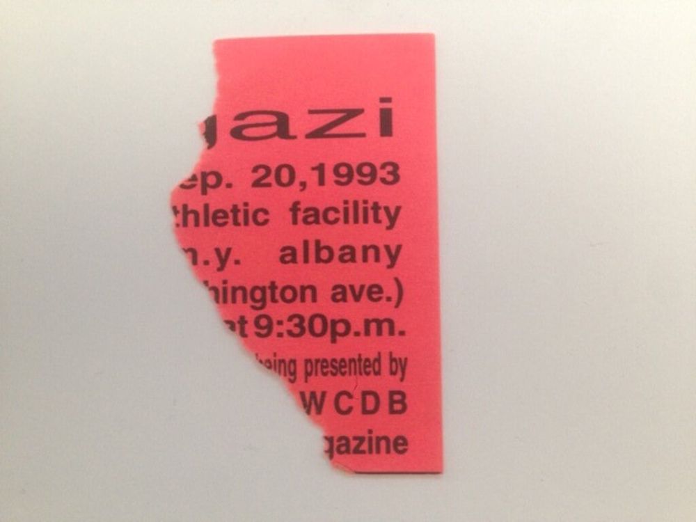 Fugazi at State University of New York in Albany, NY — September 20, 1993 concert flyer