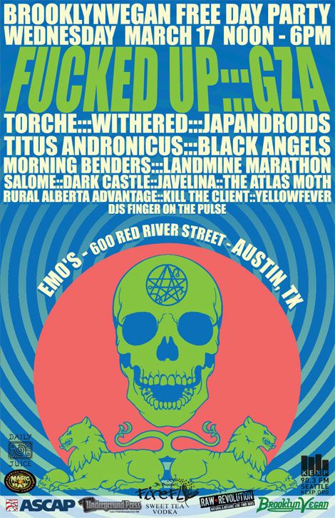 Torche, Withered, Landmine Marathon, and others at Emo's in Austin, TX — March 17, 2010 concert flyer Torche, Withered, Landmine Marathon, and others at Emo's in Austin, TX — March 17, 2010 concert flyer