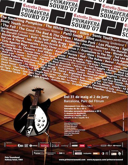 The Melvins, Ted Leo & The Pharmacists, The Buzzcocks, and others in Barcelona, Spain — May 31, 2007 concert flyer The Melvins, Ted Leo & The Pharmacists, The Buzzcocks, and others in Barcelona, Spain — May 31, 2007 concert flyer