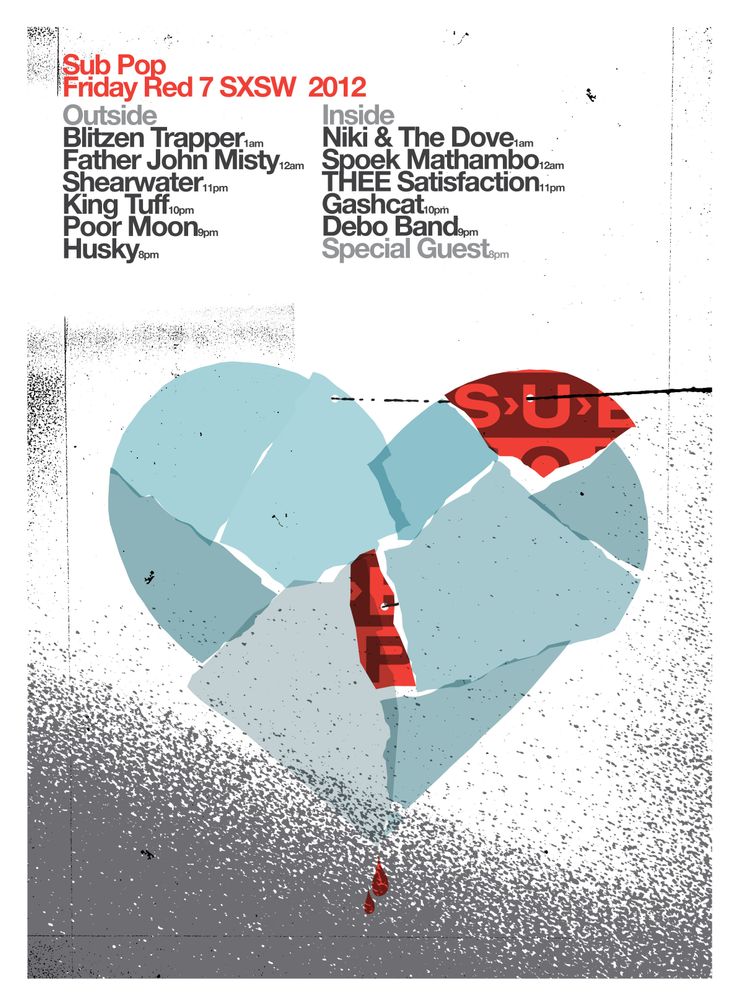 Blitzen Trapper (Portland rock band.), Father John Misty (Musician Josh Tillman.), Shearwater (Rock band led by Jonathan Meiburg.), and others at Red 7 — March 16, 2012 concert flyer