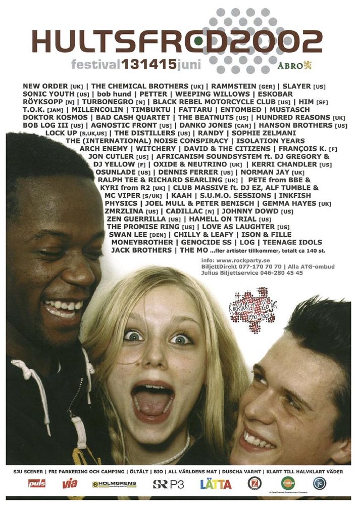 The Promise Ring, Moneybrother at Stora Dans in Hultsfred, Sweden — June 14, 2002 concert flyer