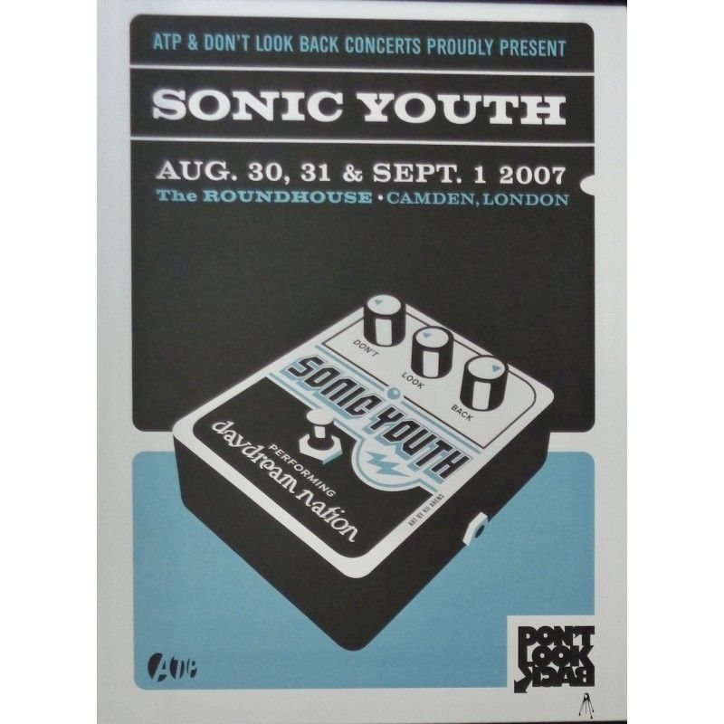 Sonic Youth, Chris Corsano, Mick Flowers at Roundhouse in Camden, England — September 1, 2007 concert flyer