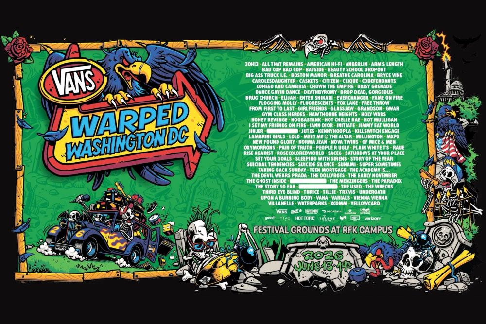 The Menzingers at RFK Festival Grounds in Washington, DC — June 13, 2026 concert flyer