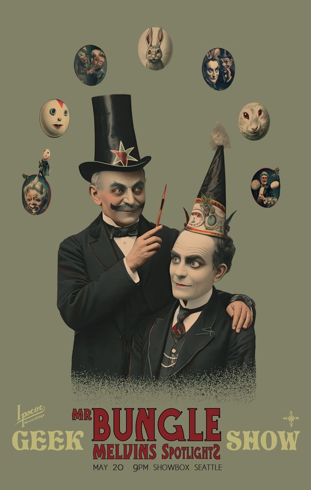 The Melvins, Mr. Bungle, Spotlights at Showbox in Seattle, WA — May 20, 2023 concert flyer
