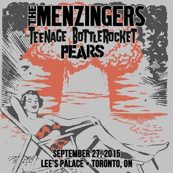 The Menzingers, Teenage Bottlerocket, Pears at Lee's Palace — September 27, 2015 concert flyer