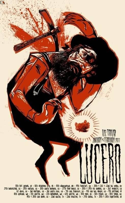 Lucero, Old Man Markley at Launchpad — January 18, 2011 concert flyer