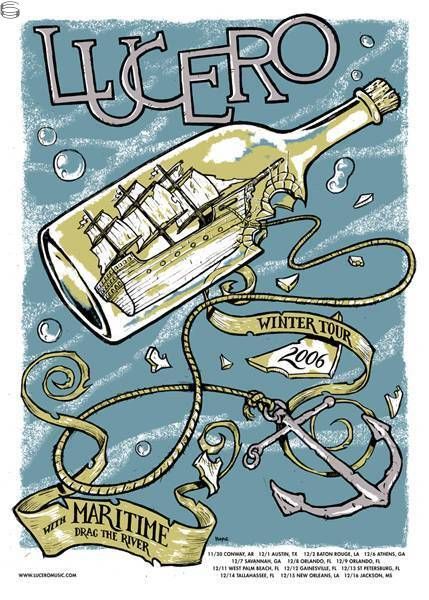 Lucero, Drag The River, Maritime at Common Grounds — December 12, 2006 concert flyer