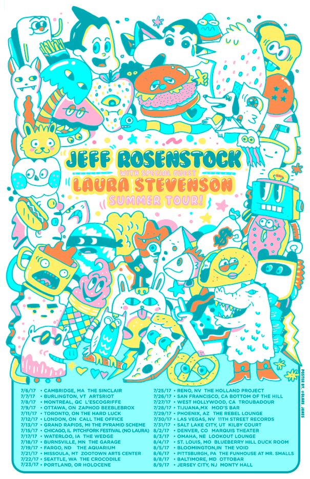 Jeff Rosenstock, Laura Stevenson, Walter Etc. at Holocene in Portland, OR — July 23, 2017 concert flyer Jeff Rosenstock, Laura Stevenson, Walter Etc. at Holocene in Portland, OR — July 23, 2017 concert flyer