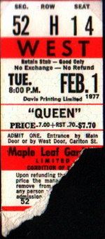 Thin Lizzy, Queen at Maple Leaf Gardens — February 1, 1977 concert flyer