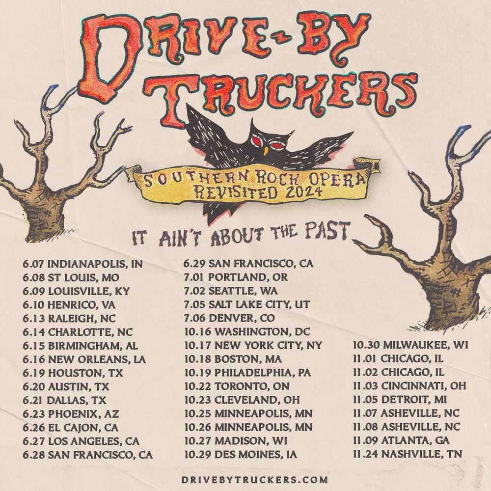 Drive By Truckers at Warner Theatre — October 16, 2024 concert flyer
