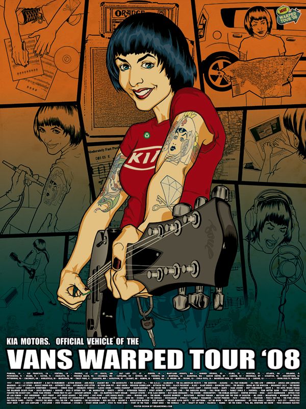3OH!3, A Day To Remember, Against Me!, and others at Pomona Fairgrounds in Pomona, CA — June 20, 2008 concert flyer
